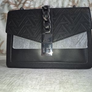 Aldo Black Geometric Crossbody Bag